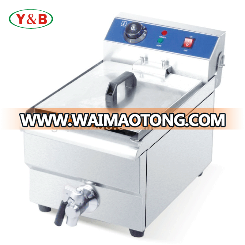 Industrial commercial electric fryer CE proved single tank 10L machine 220V 50HZ electric deep fryer